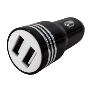 Cargador para Auto 2.1A Dual USB, Carga Rápida para Dos Dispositivos, Compacto y Duradero, Negro